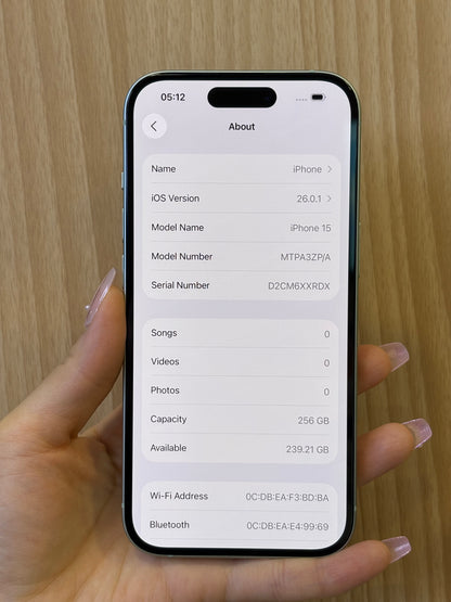 iPhone 15, 256GB (Grade A) *85415