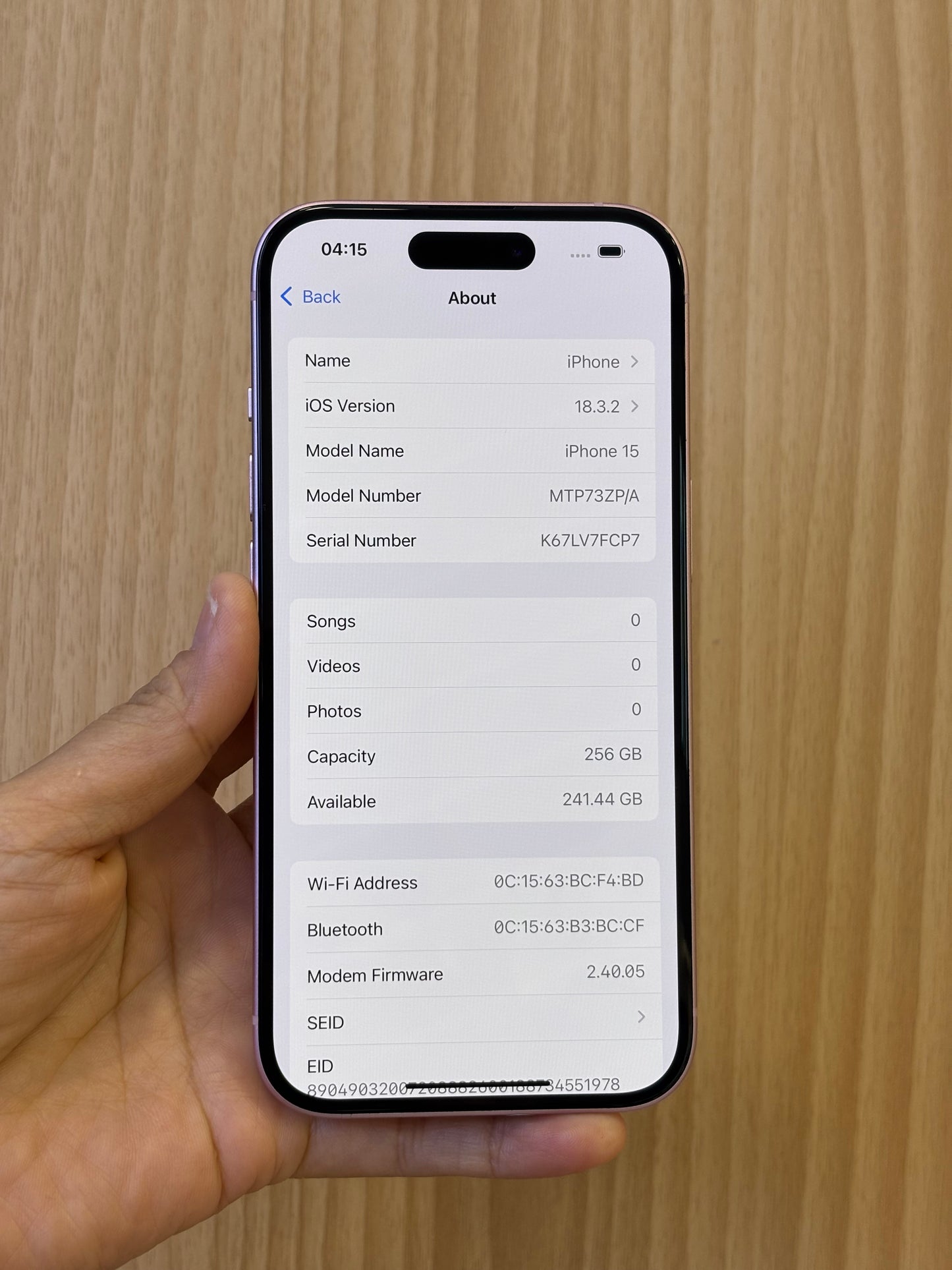 iPhone 15, 256GB (Grade A) *17855