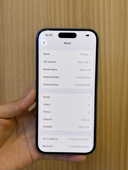 iPhone 16, 256GB (Grade A) *47021