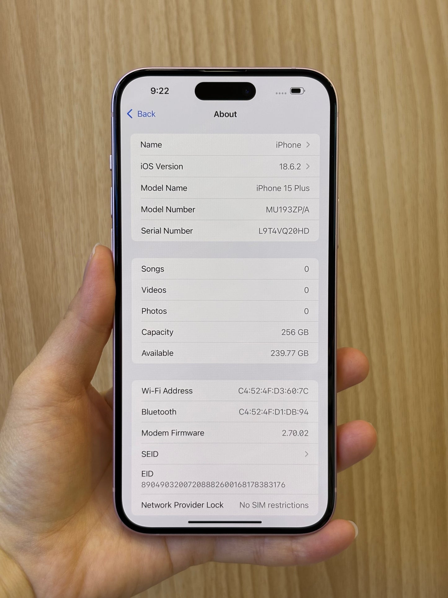 iPhone 15 Plus, 256GB (Grade A) *24019
