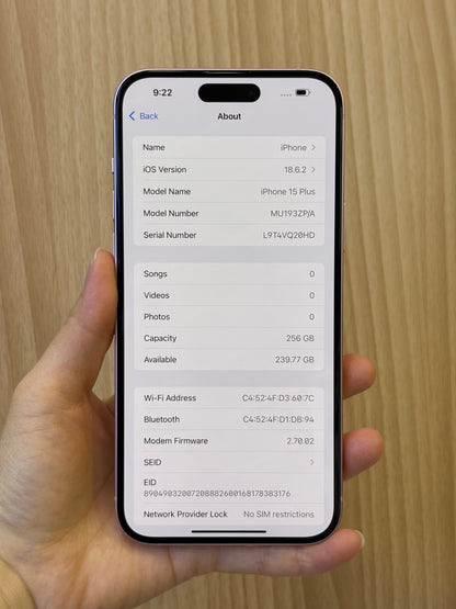 iPhone 15 Plus, 256GB (Grade A) *24019