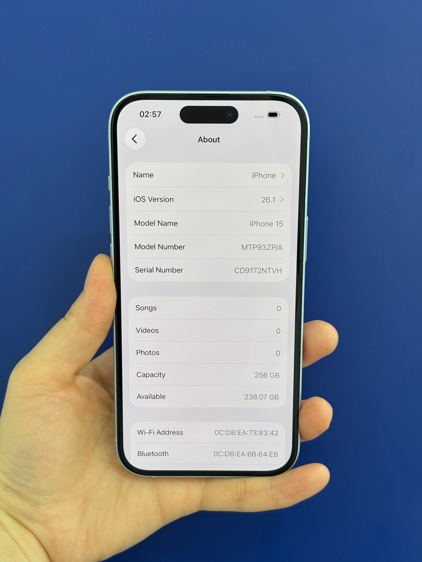 iPhone 15, 256GB (Grade A) *73437
