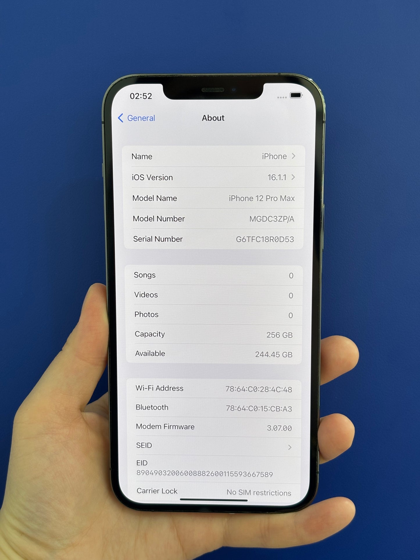 iPhone 12 Pro Max, 256GB (Grade AB) *04483