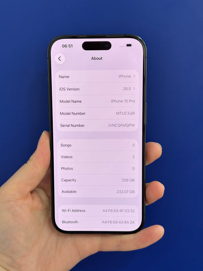 iPhone 15 Pro, 256GB (Grade A) *42837