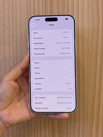 iPhone 17 Pro Max, 1TB (Grade A) *55307