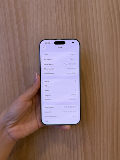 iPhone 16 Pro Max, 256GB (Grade A) *30384