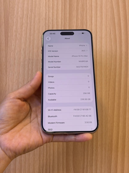 iPhone 15 Pro Max, 256GB (Grade A) *54943