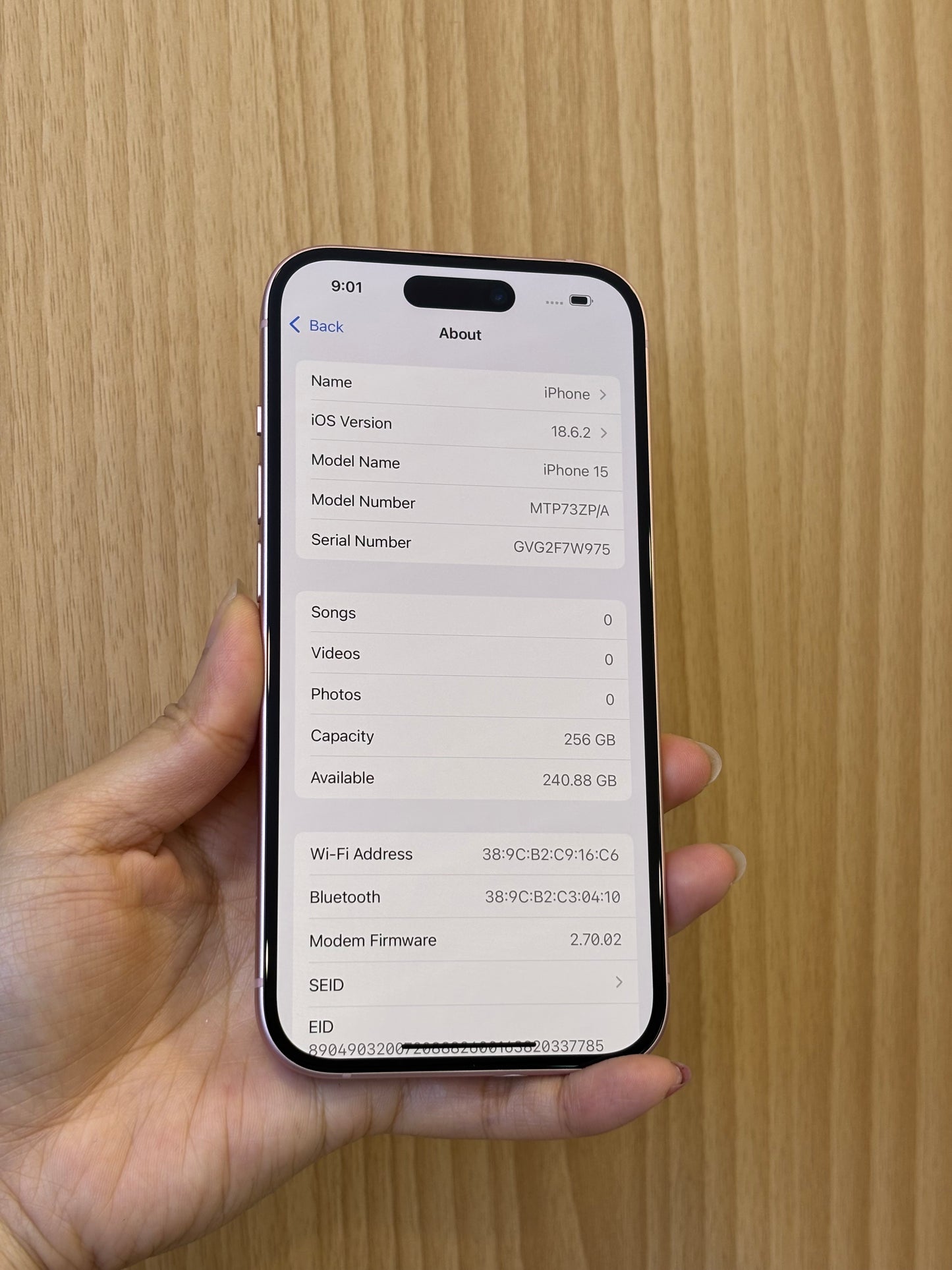 iPhone 15, 256GB (Grade A) *00581