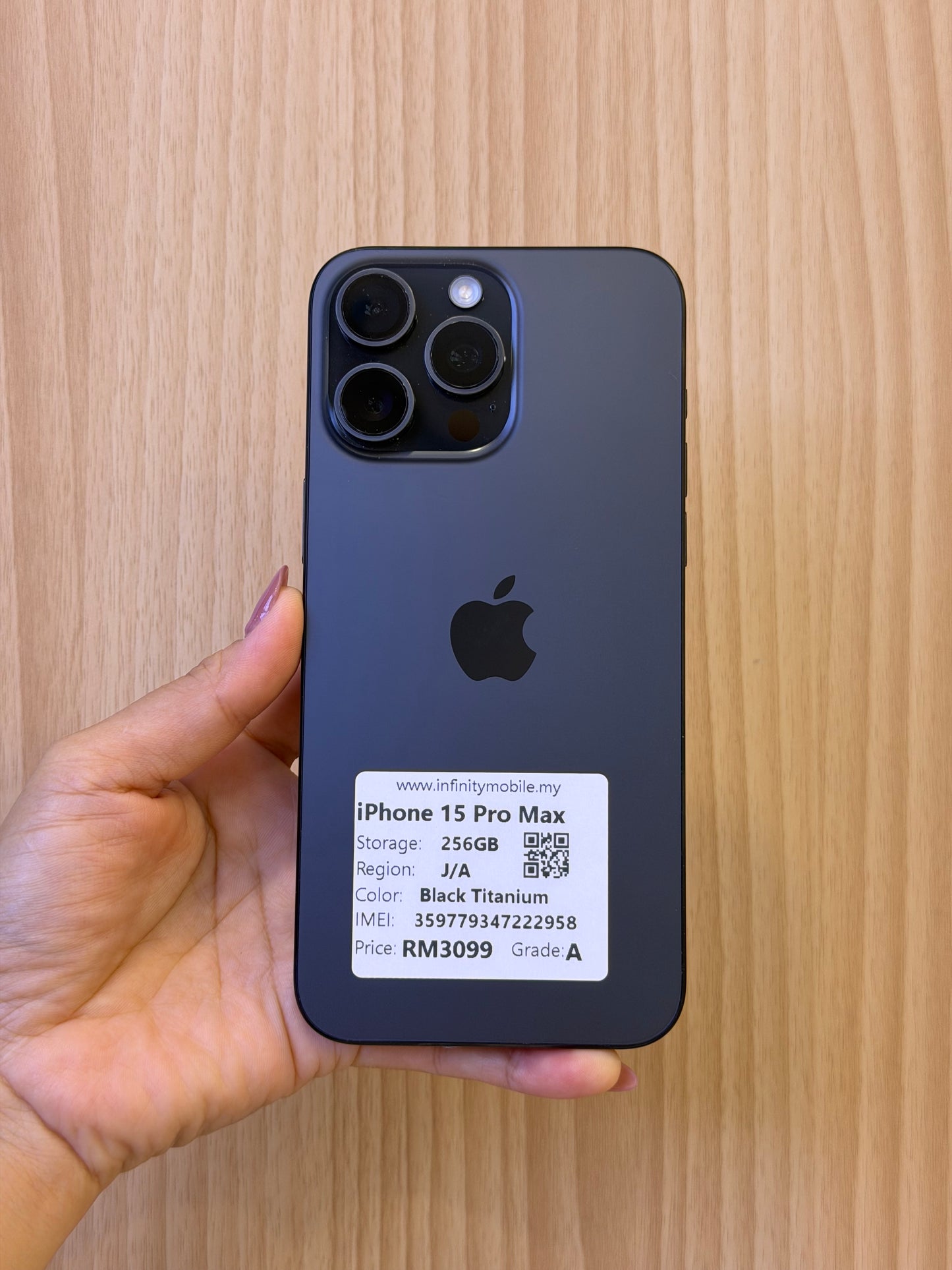 iPhone 15 Pro max, 256GB (Grade A) *22958