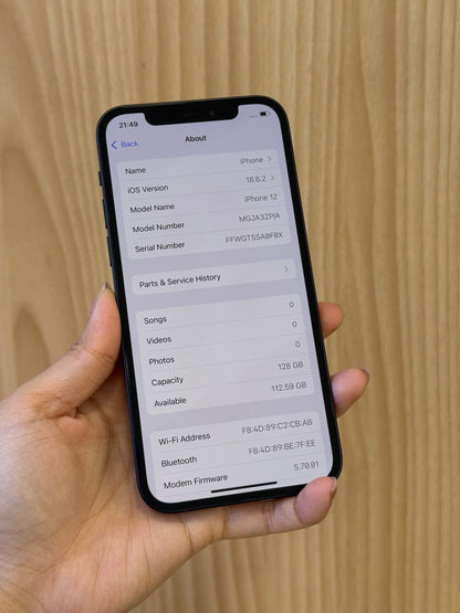 iPhone 12 Black, 128GB (Grade B) *44196